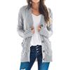 Easygou Cardigan da donna con bottoni, maglione, cappotto, lavorato a maglia, a maniche lunghe, morbido, oversize, con tasche, aperto sul davanti, stile slouchy, capispalla