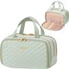 Lifewit Beauty Case da Viaggio da Donna, Beauty da Viaggio, Beauty Case Donna Uomo, Borsa da Toilette, Morbido Pochette Grande con Manico, Porta Trucchi, Regalo per Donna, M, Verde Menta