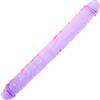 SuperLove Double Ended Crystal Jelly Realistic Dildo 34cm Purple