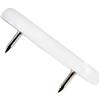 Adsamm® / 16 x scivoli in plastica con 2 chiodi/bianchi / 18x44 mm/rettangolari/puntali sottosedia in polietilene con chiodi/piedini protettivi per arredi