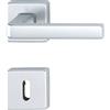 HOPPE Maniglia Dublin su rosetta quadrata BB, alluminio anodizzato argento, 37 - 42 mm