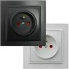 Levitantes Spina Tipo Schuko Francese Nero - Compatibile con prese Schuko, ideale per elettrodomestici e dispositivi elettronici.
