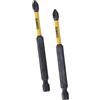 DeWalt DT70567T-QZ Inserti per Avvitatore a Impulsi Impact Torsion Extreme, Attacco 1/4, 85 mm PH2, 2 Pezzi, Nero