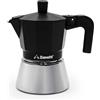 Zanetti, Star Caffettiera Moka Induzione Tre Tazze, Espresso Con Caldaia in Acciaio Inox e Manici Ergonimici, Adatta ai Piani a Induzione 3 Tazze Colore Nero