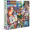 Eeboo Puzzle 1000 pezzi Naturalist's Cat - Puzzle per adulti 1000 pezzi in cartone - Dimensioni del puzzle 58,4 cm x 58,4 cm