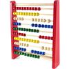 Tobar Traditional Wooden Abacus - Classic Bead Sliding Counting Frame with Ten Rows of Colourful Beads.
