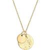 Elli Collana Donna Ciondolo Piatto Martellato in Argento Sterling 925
