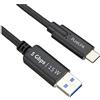PureLink cavo da USB-C a USB-A, USB 3.1 Gen 2 con trasferimento dati 10 GB/s, nero, 1,00 m