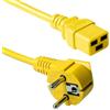 ACT Cavo di alimentazione ACT da C19 a CEE7/7 (angolato), 1,2 m, IEC 60320, cavo di alimentazione per UPS e server, giallo - AK5180