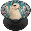 Belle Epoque Animals Design vintage con lama Art Nouveau, motivo floreale con animali PopSockets PopGrip Adesivo
