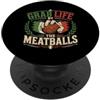 Italian Chef Food Lover Gifts Italiano Chef Grab Life Polpette Italia PopSockets PopGrip Adesivo