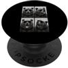 Funny Animal Photography Sunglasses Self Orso Occhiali da sole Photo Booth Selfie Ritratto Umoristico PopSockets PopGrip Adesivo