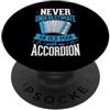 Funny Accordion Player Merch with Polka Mai sottovalutare un vecchio con una fisarmonica PopSockets PopGrip Adesivo