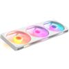 NZXT F420 RGB Ventola monoscocca - 3 ventole PC PWM da 140 mm - Vivace illuminazione RGB - Cuscinetto fluidodinamico - Compatibile con NZXT CAM - Bianco