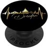 Silhouette di Dresda per gli amanti dell Dresda Skyline Heartbeat Cuore Tedesco I Love Dresden PopSockets PopGrip Adesivo