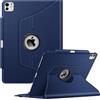 FINTIE Custodia per iPad Pro 13 Pollici (M5 2025 / M4 2024) con Portapenna - Girevole 360 Gradi di Rotazione Cover Protettiva Case con Auto Sveglia/Sonno, Blu Scuro