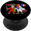 French Angolan Roots Bandiera Francia Angola Radici franco-angolane Eredità PopSockets PopGrip Adesivo