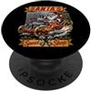 Jeff Hobrath Hotrod Santa Speed Shop Polo Nord Garage Natale PopSockets PopGrip Adesivo