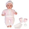 My Sweet Love - Elegance bambola 33 cm neonato che piange, vestiti e accessori rosa lavorati a maglia, ciuccio, prodotto in Spagna, per bambine/I da 2 anni, Famosa (MYW01000)