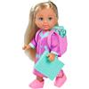 Simba 105733711 Evi Love School, bambola con giacca Cooler College e zaino con accessori per la scuola, 12 cm, dai 3 anni in su