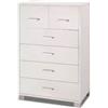 Sarmog Cassettiera 4+2 Cassetti Bianco 70x112x41 Cm di Sarmog