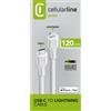 Cellularline Power Cable 120cm - USB-C to Lightning Cavo USB-C to Lightning per ricarica e trasferimento dati