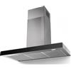 Faber Cappa Cucina Aspirante a Parete Larghezza 90 cm Profondità 45,5 cm Classe B colore Acciaio inox - Stilo Glass Smart A90