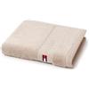 Tommy Hilfiger - Asciugamano per ospiti, color sabbia, spugna boucle, 520 g/m², 100% cotone pettinato, passamaneria jacquard e ricami, morbido e assorbente, 40x60 cm