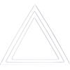 Rayher Anelli Metallici Triangoli Assortiti, Bianco, Ciascun 1x20cm, 25cm, 30cm, Box 3Pz, 25221102