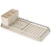 Brabantia Scolapiatti da lavello compatto SinkSide (Soft Beige), Scolapiatti da appoggio con cestello portaposate rimovibile, Porta posate dal design elegante per scolare stoviglie e accessori cucina