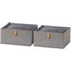 LOVE !T STORE !T LOVE IT STORE IT Premium Set di 2 Organizer Biancheria Intima in Lino - Contenitori per Cassetti 6 Comparti - Pieghevoli e Rinforzati - Grigio - 30x30x15cm