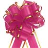 QUARKZMAN 10pz 4 Fiocchi Regalo Grandi Dorato, Fiocchi Regalo Organza per Auto, per Cestini per Auto Nuziali, Regali Natale, Rosso Rosa