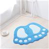 ele ELEOPTION tappetino da bagno antiscivolo, ad asciugatura rapida, con impronte, assorbe acqua, morbido, elegante, per camera da letto, cucina, corridoio, ingresso, cotone, blu, medio (60 * 40 cm)