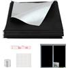 TOPCZY Tende oscuranti regolabili nere, 150 x 100 cm, senza trapano, con cuscinetti adesivi, tende oscuranti temporanee, tende oscuranti con strisce in velcro, per decorazione camera da letto e interni
