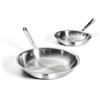 All-Clad D3 - Set di padelle in acciaio inox a 3 strati, 20,3 cm, 25,4 cm, adatte per forno a induzione, pentole e padelle da 600F, colore: argento