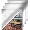 Relota 4 Pezzi Specchio da Parete Senza Cornice 30 X 30 cm, Flessibile Specchi Adesivi da Parete in Acrilico, Autoadesivo Non Vetro Specchio per Decorazioni Fai da Te, Armadio, Muro, Casa, Bagno