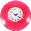 YUMILI Orologio da parete, mini orologio da parete al quarzo con aspirazione a specchio carino, orologi al quarzo da doccia impermeabili decorazione per camera da letto, cucina, bagno, 6 colori(Rosso)