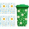 AffeGifts Adesivi Fiori,4 Fogli Autoadesivo e Impermeabile Fiore Adesivo Per Auto Frigorifero Bins Wall Outdoor Indoor Decorative Decal (Bianco)