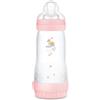MAM Biberon Easy Start 320 ml, Biberon anticolica per allattamento misto, Riduce le bolle d'aria e il rischio di coliche, Accessori neonati 4+ mesi autosterilizzanti e con tettarella misura 3, Rosa