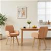 Vidaxl Sedie da pranzo girevoli 2 pcs Bouclé Beige 54 x 58 x 87 cm