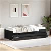 Vidaxl Divano Letto con Cassetti senza Materasso Nero 75x190 cm