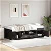 Vidaxl Divano Letto con Cassetti senza Materasso Nero 100x200 cm