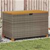 Vidaxl Contenitore Giardino Grigio 110x55x63cm Polyrattan Legno Acacia