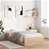 Vidaxl Giroletto Cassetti Rovere Sonoma 90x200 cm Legno Multistrato