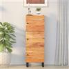 Vidaxl Credenza con 3 Ante 40x33x110 cm Legno Massello Acacia e Ferro