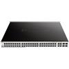 D-LINK SWITCH EASYSMART 52 PORTE GIGABIT POE 370W 4 SLOT SFP/COMBO 19 RACKMOUNT