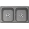 EffeZeta Samet Lavello 86x50 2 vasche Granitovero862vcrp croma
