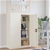Vidaxl Armadio Classificatore Bianco 90x40x140 cm in Acciaio