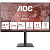 AOC MONITOR 31,5 LED IPS QHD 16:9 100Hz 4MS 350 CDM, PIVOT, DP/HDMI, MULTIMEDIALE