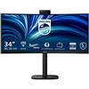 PHILIPS MONITOR CURVO 34 LED VA WQHD 21:9 4MS 300 CDM, REG ALTEZZA, WEBCAM, DP/HDMI, MULTIMEDIALE